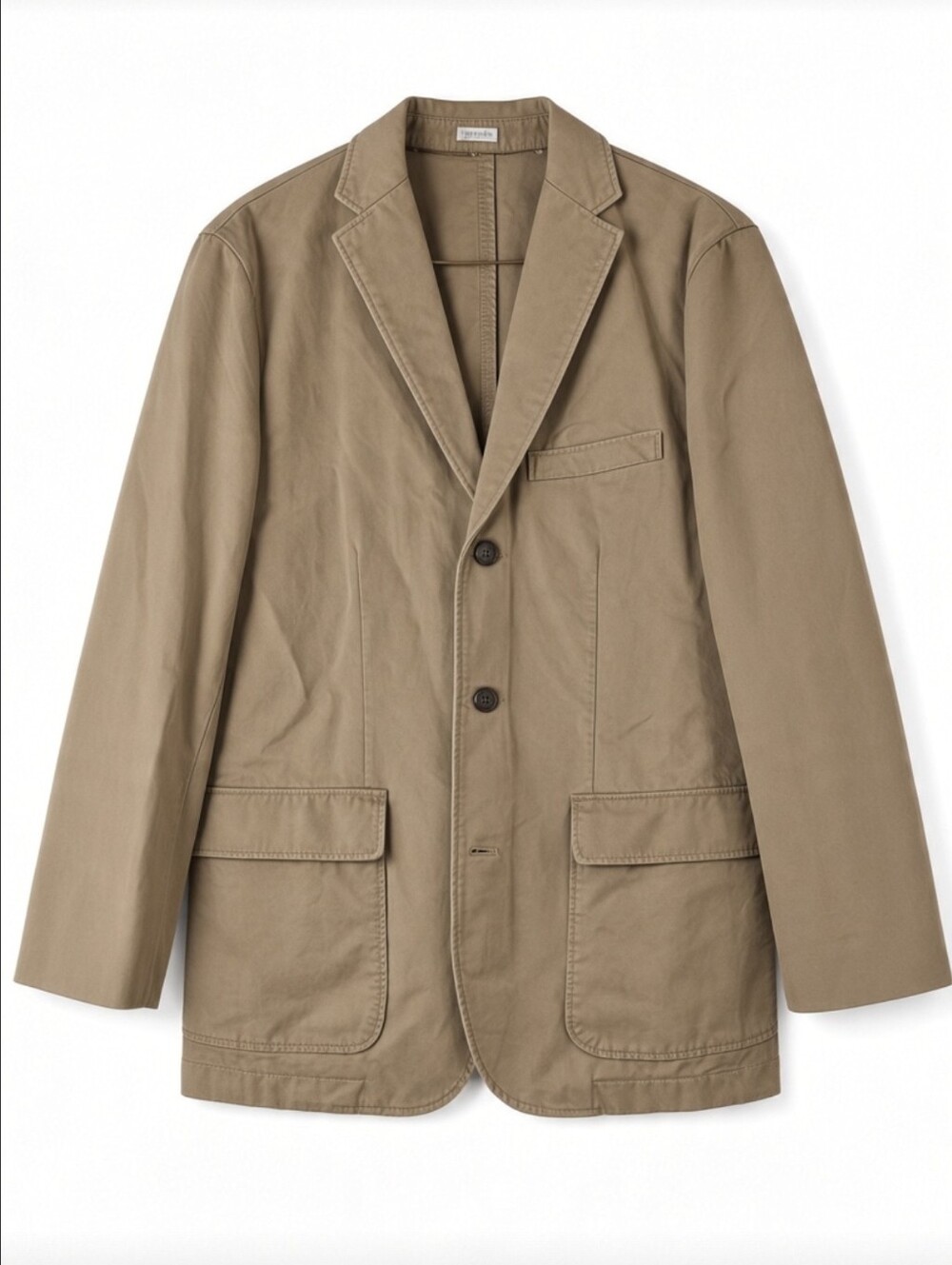 J.Crew Mens Medium Tan Broken-In Chino Cotton Two-Button Blazer Sport Coat